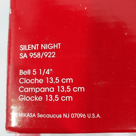 Mikasa Frosted Crystal Christmas Bell Silent Night Scene 5 1/4" Tall Germany - Picture 7 of 9